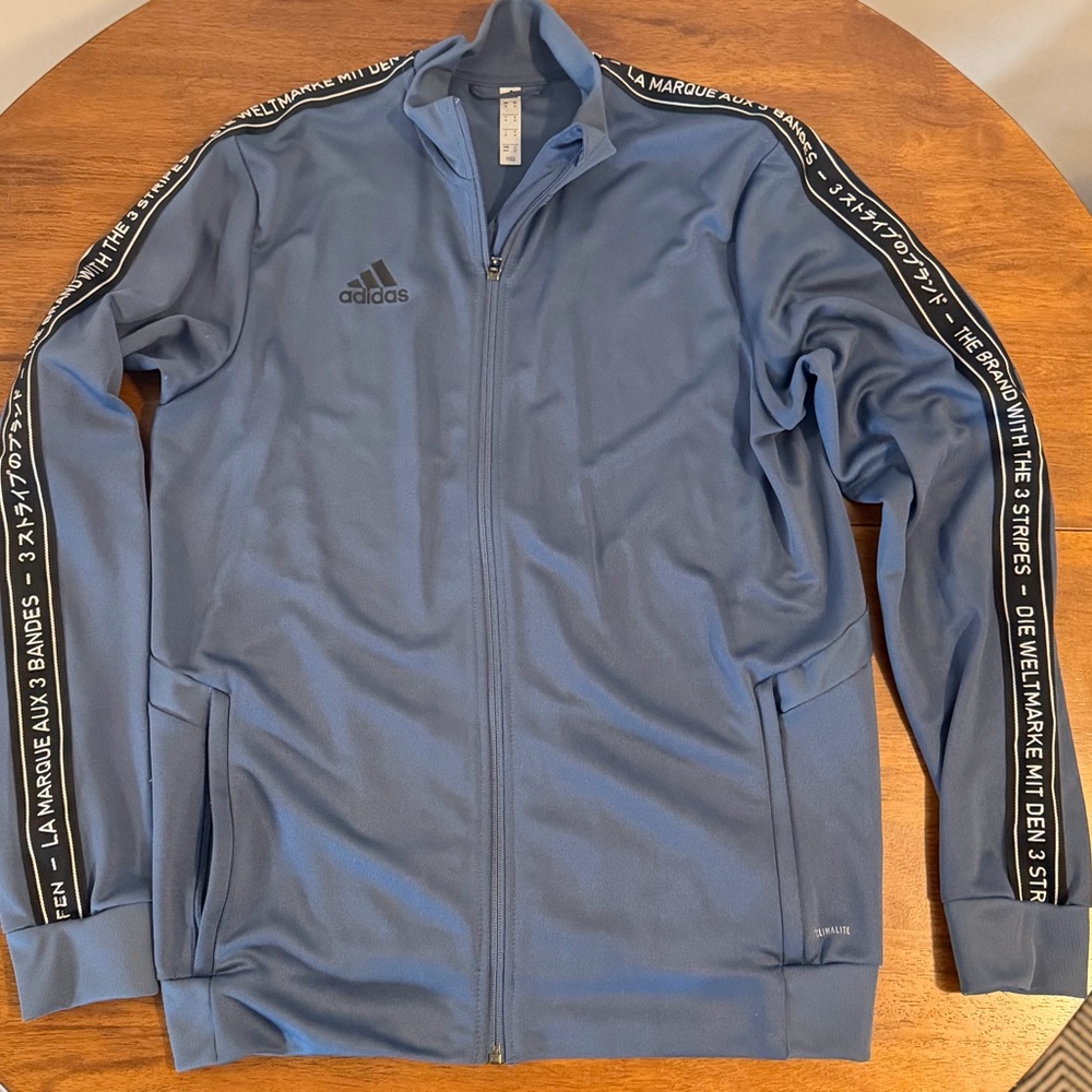 Adidas Light Blue Zip-Up Jacket